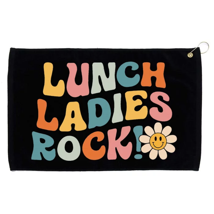 Lunch Ladies Rock! Retro Lunch Ladies Squad Grommeted Golf Towel