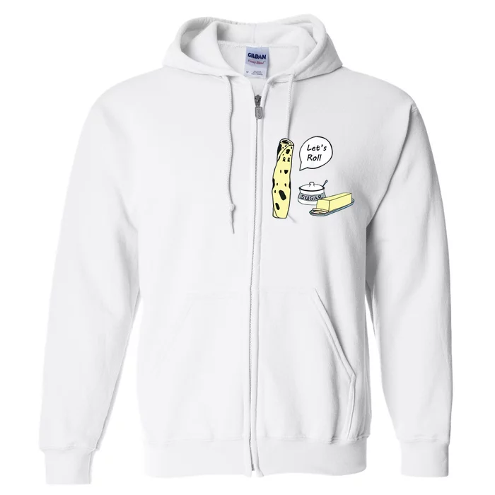 Lefse LetS Roll Norwegian Midwest Gifts Lefse Making Full Zip Hoodie