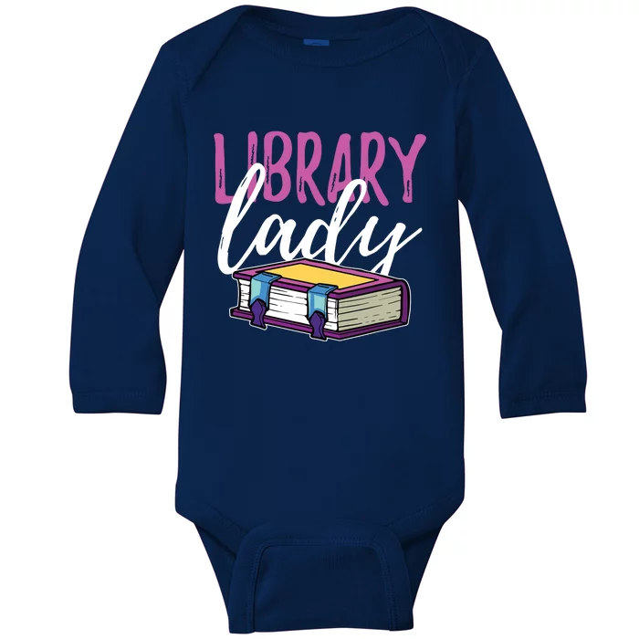 Librarian Library Reading Bookworm Books Baby Long Sleeve Bodysuit