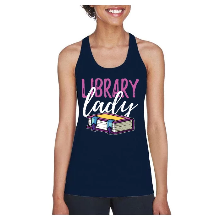 Librarian Library Reading Bookworm Books Women's Racerback Tank