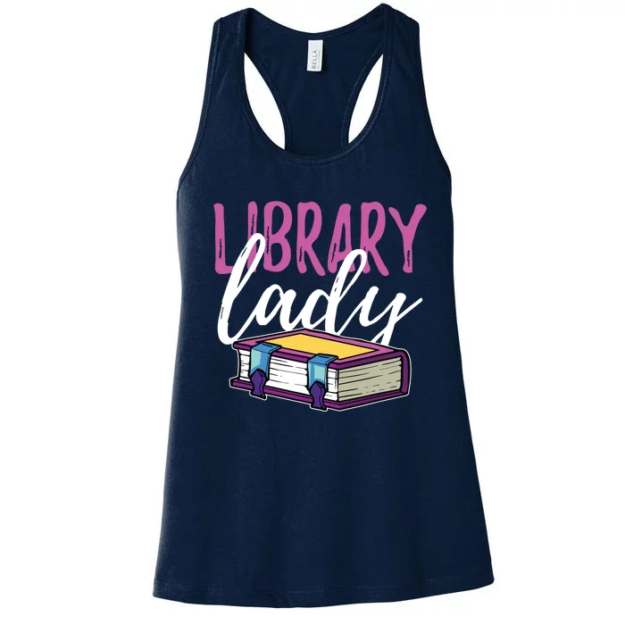 Librarian Library Reading Bookworm Books Women's Racerback Tank