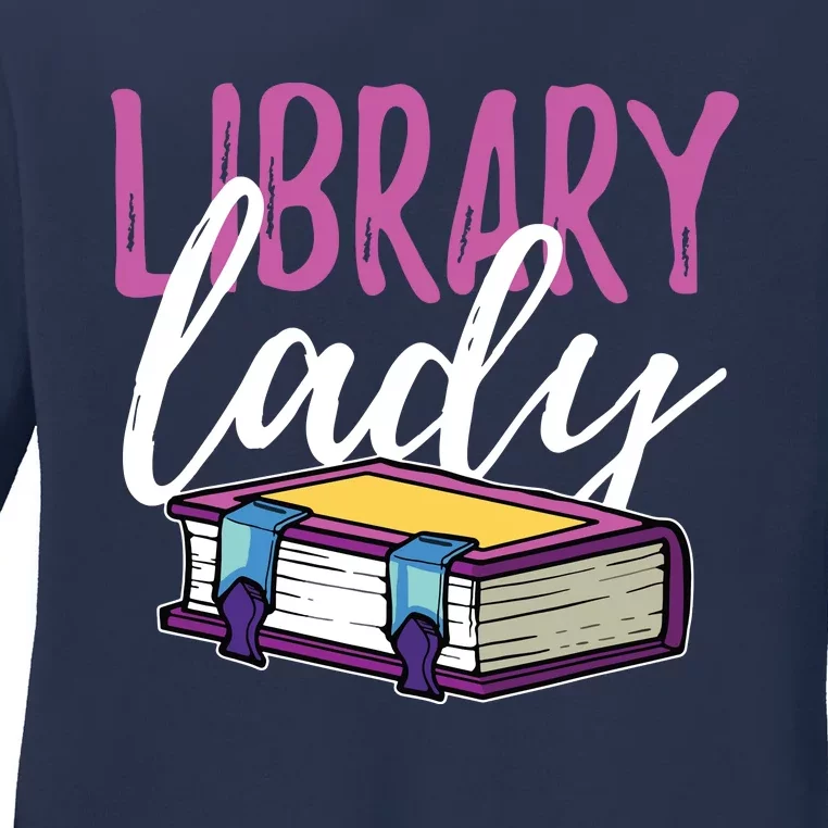 Librarian Library Reading Bookworm Books Ladies Long Sleeve Shirt