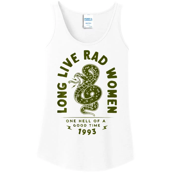 Long Live Rad Women One Hell Of A Good Time On Back Ladies Essential Tank