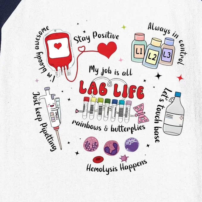 Lab Life Retro Scientist Science Baseball Sleeve Shirt