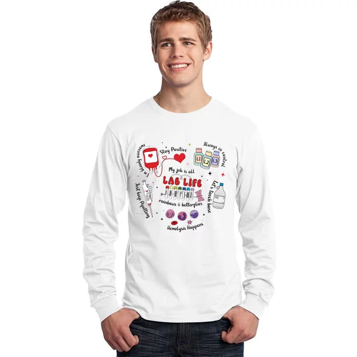 Lab Life Retro Scientist Science Tall Long Sleeve T-Shirt