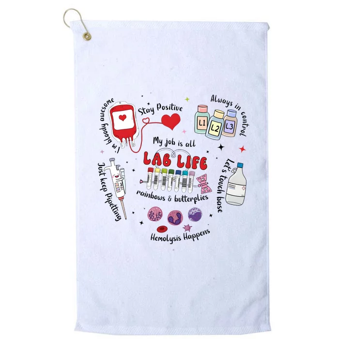 Lab Life Retro Scientist Science Platinum Collection Golf Towel