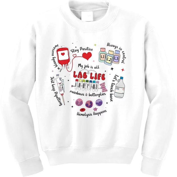 Lab Life Retro Scientist Science Kids Sweatshirt