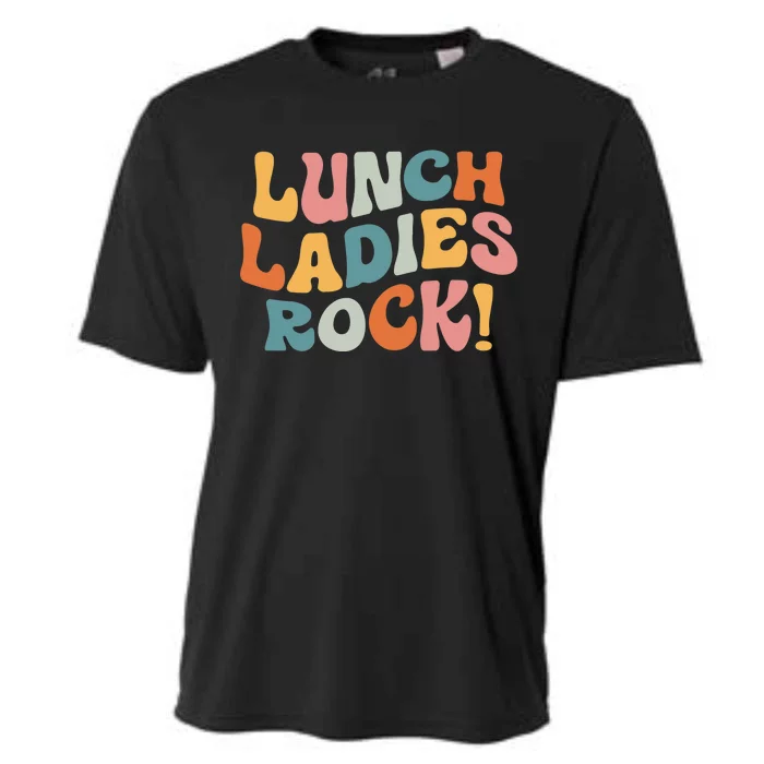 Lunch Ladies Rock! Retro Lunch Ladies Squad Cafeteria Crew Cooling Performance Crew T-Shirt