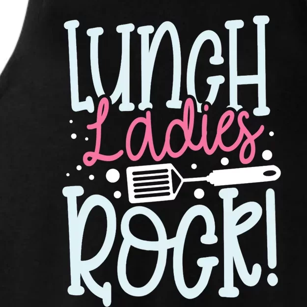 Lunch Ladies Rock Lady Squad School Woman Cafeteria Worker Ladies Tri-Blend Wicking Tank