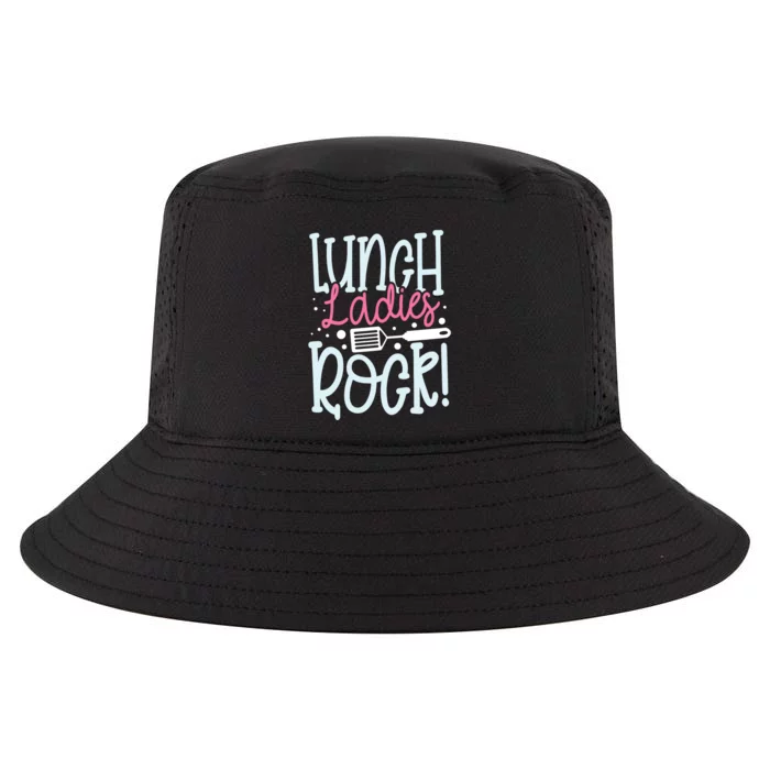 Lunch Ladies Rock Lady Squad School Woman Cafeteria Worker Cool Comfort Performance Bucket Hat