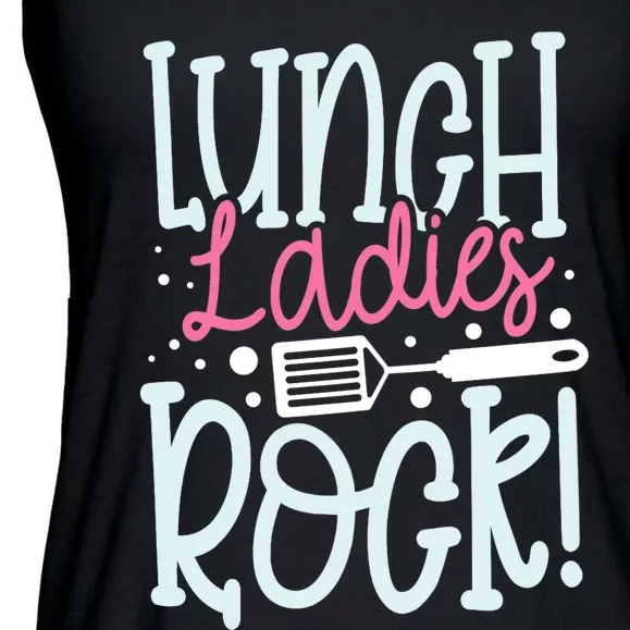 Lunch Ladies Rock Lady Squad School Woman Cafeteria Worker Ladies Essential Flowy Tank