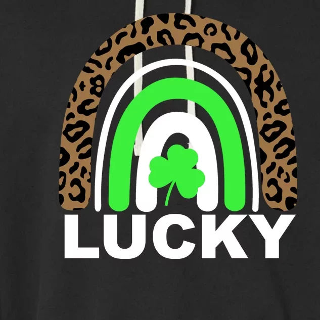 Lucky Leopard Rainbow Garment-Dyed Fleece Hoodie