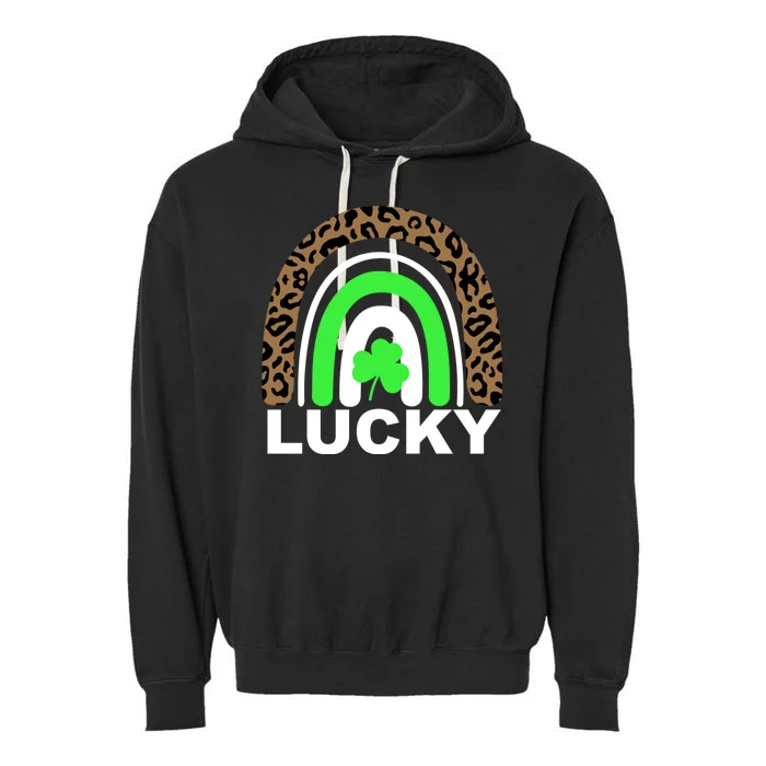 Lucky Leopard Rainbow Garment-Dyed Fleece Hoodie