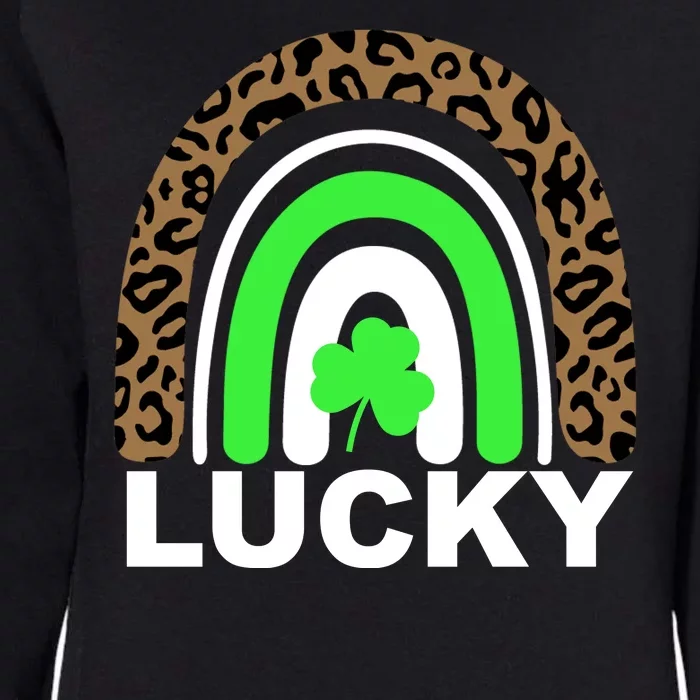 Lucky Leopard Rainbow Womens California Wash Sweatshirt