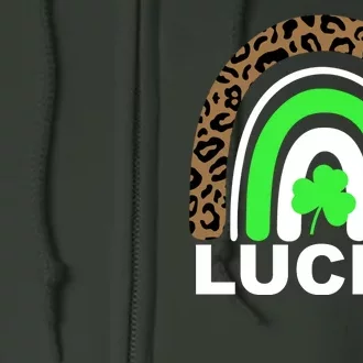 Lucky Leopard Rainbow Full Zip Hoodie