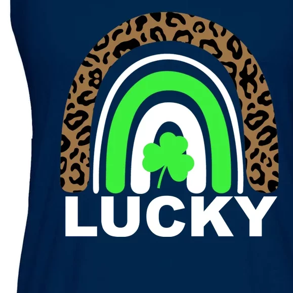 Lucky Leopard Rainbow Ladies Essential Flowy Tank