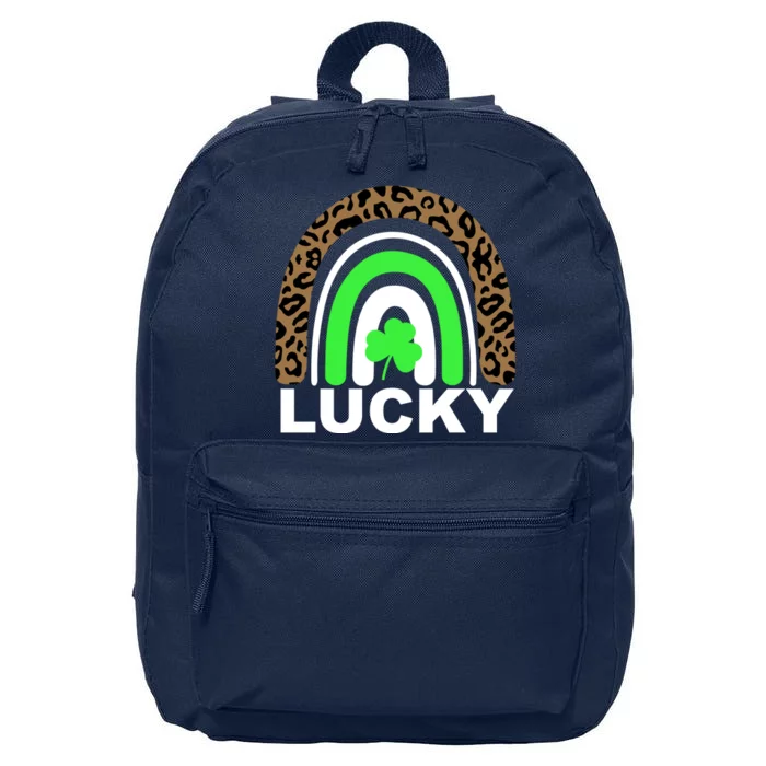 Lucky Leopard Rainbow 16 in Basic Backpack