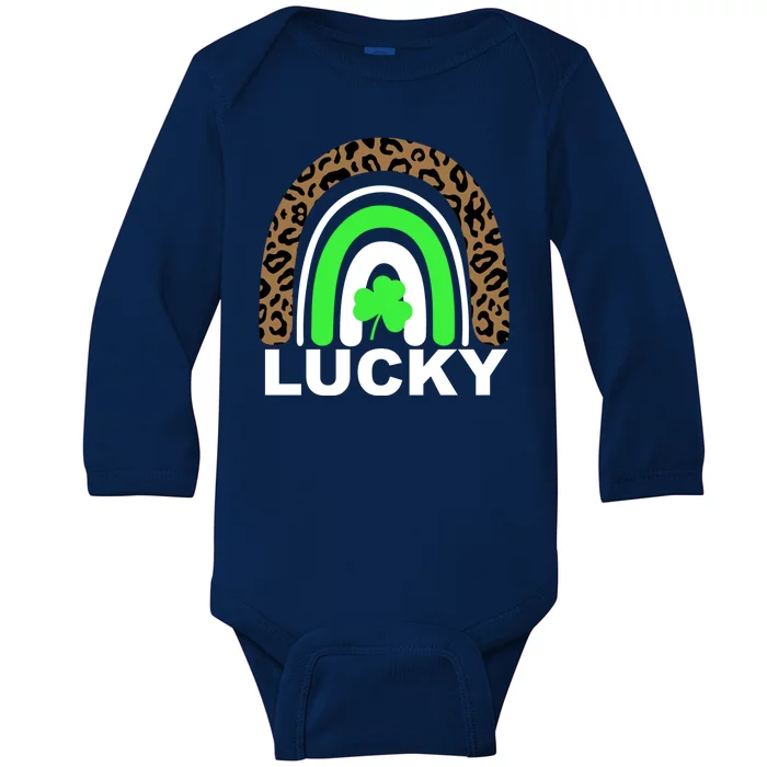 Lucky Leopard Rainbow Baby Long Sleeve Bodysuit