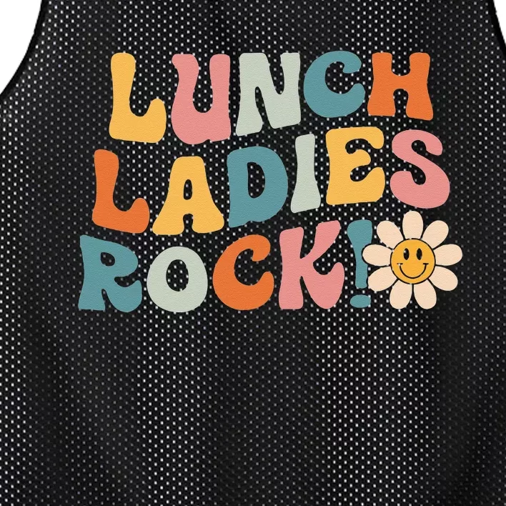 Lunch Ladies Rock! Retro Lunch Ladies Squad Cafeteria Crew Mesh Reversible Basketball Jersey Tank