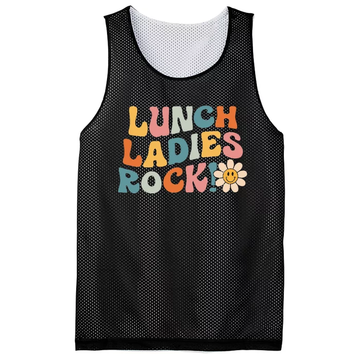 Lunch Ladies Rock! Retro Lunch Ladies Squad Cafeteria Crew Mesh Reversible Basketball Jersey Tank