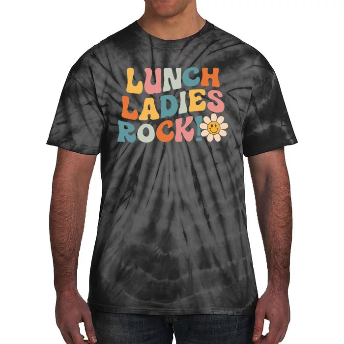 Lunch Ladies Rock! Retro Lunch Ladies Squad Cafeteria Crew Tie-Dye T-Shirt