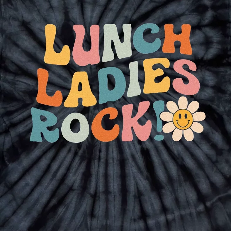 Lunch Ladies Rock! Retro Lunch Ladies Squad Cafeteria Crew Tie-Dye T-Shirt