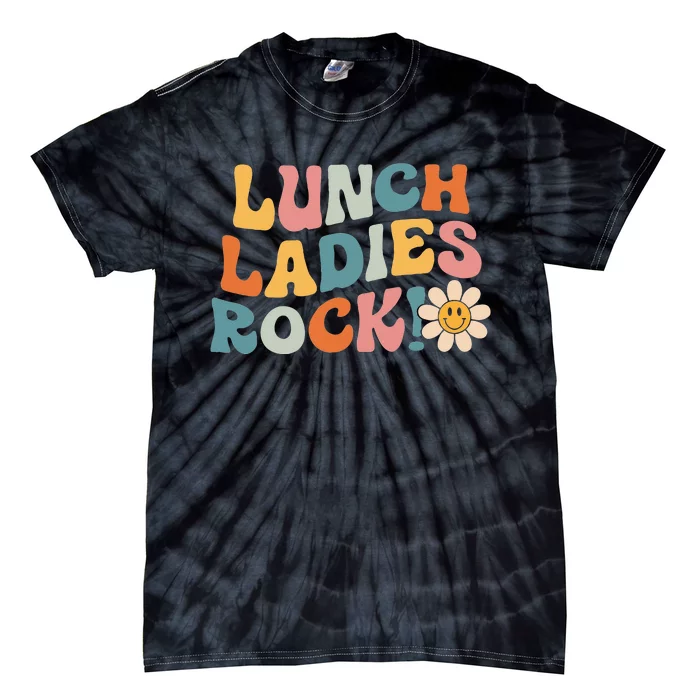 Lunch Ladies Rock! Retro Lunch Ladies Squad Cafeteria Crew Tie-Dye T-Shirt