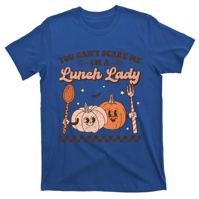 Lunch Lady Retro Fall Pumpkin Pie Halloween School Cafeteria Gift T-Shirt