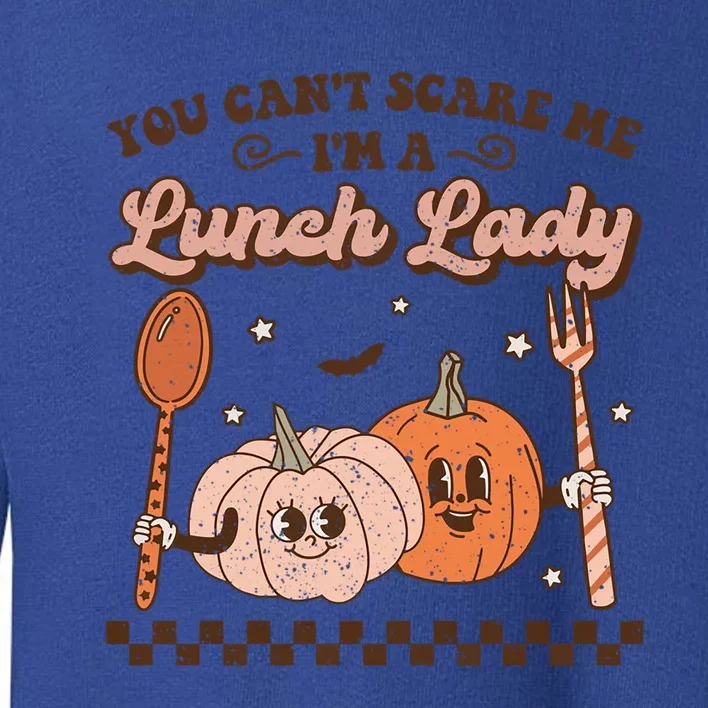 Lunch Lady Retro Fall Pumpkin Pie Halloween School Cafeteria Gift Toddler Sweatshirt