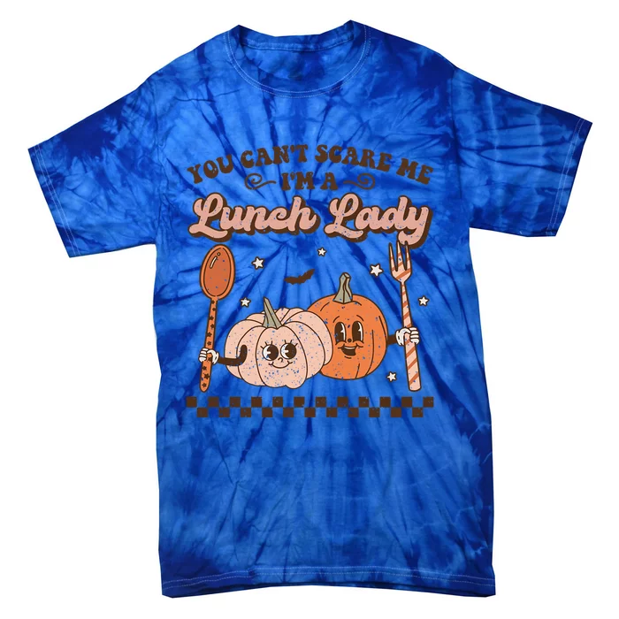 Lunch Lady Retro Fall Pumpkin Pie Halloween School Cafeteria Gift Tie-Dye T-Shirt