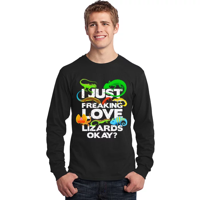 Lizard Lover Reptile Types Of Lizards Funny Lizard Long Sleeve Shirt