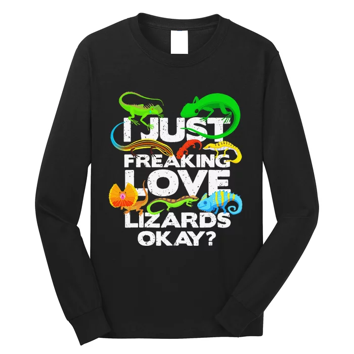 Lizard Lover Reptile Types Of Lizards Funny Lizard Long Sleeve Shirt