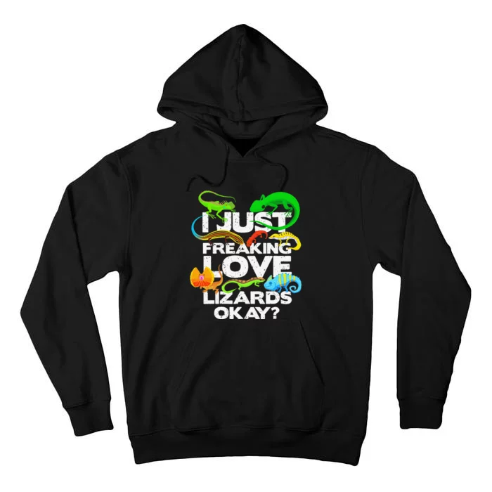 Lizard Lover Reptile Types Of Lizards Funny Lizard Tall Hoodie