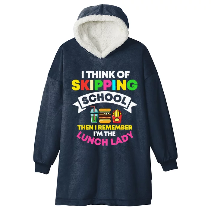 Lunch Lady School Cook Food Service Worker Cafeteria Crew Hooded Wearable Blanket