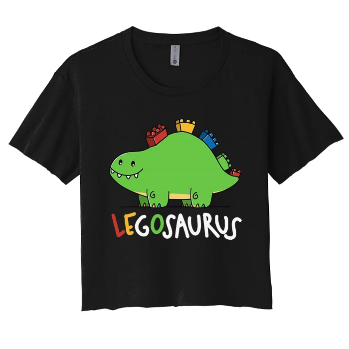 Legosaurus Legos Saurus Women's Crop Top Tee