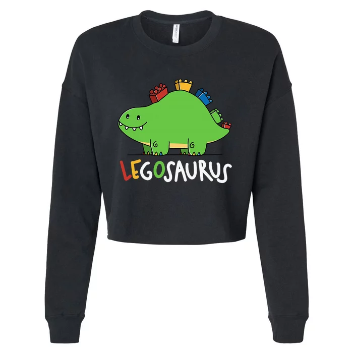 Legosaurus Legos Saurus Cropped Pullover Crew