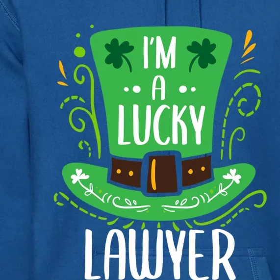 Lucky Lawyer St Patrick's Day Lawyers Gift Premium Hoodie