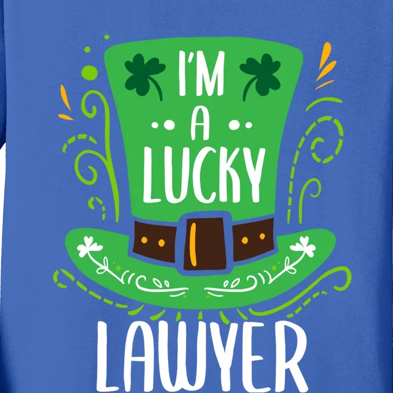 Lucky Lawyer St Patrick's Day Lawyers Gift Kids Long Sleeve Shirt