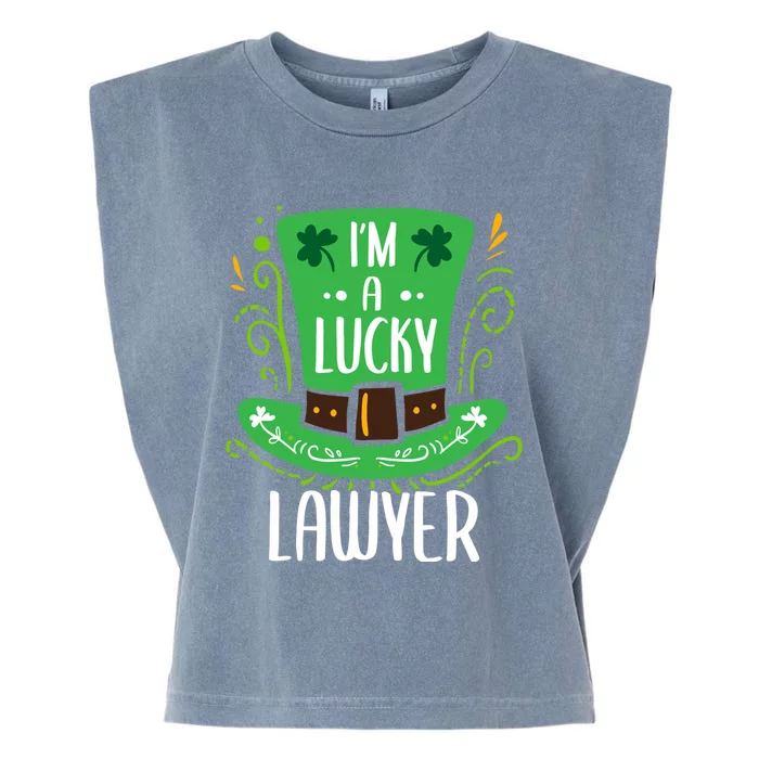 Lucky Lawyer St Patrick's Day Lawyers Gift Garment-Dyed Women's Muscle Tee