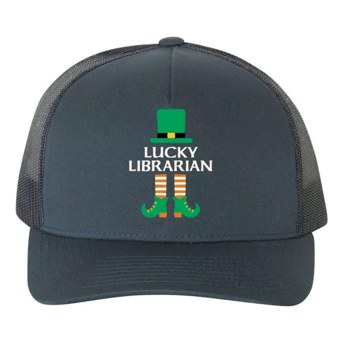 Lucky Librarian St Patrick's Day Leprechaun Book Lover Read Gift Yupoong Adult 5-Panel Trucker Hat