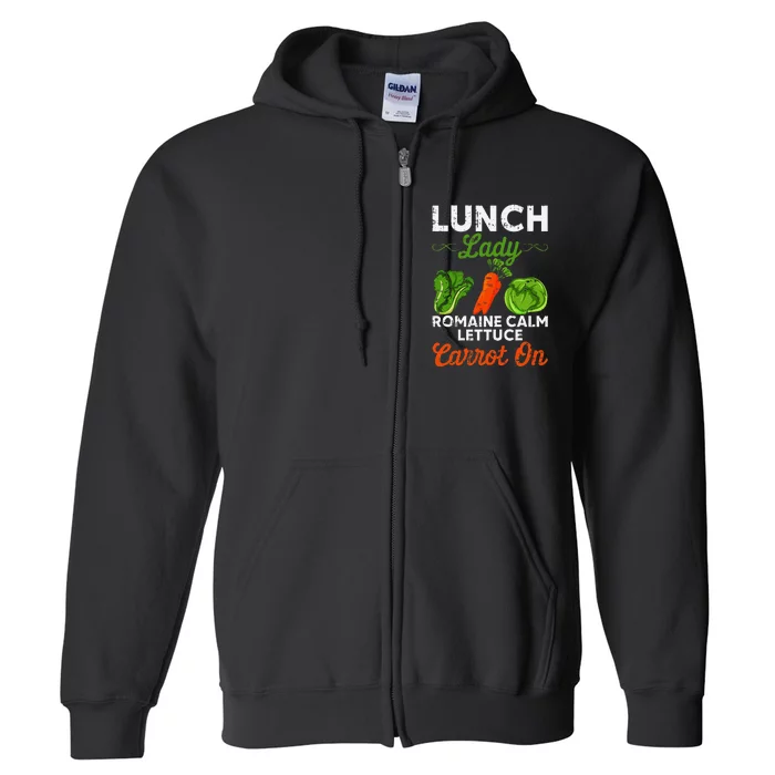 Lunch Lady Squad Cafeteria Worker Dinner Lady Cooking Full Zip Hoodie