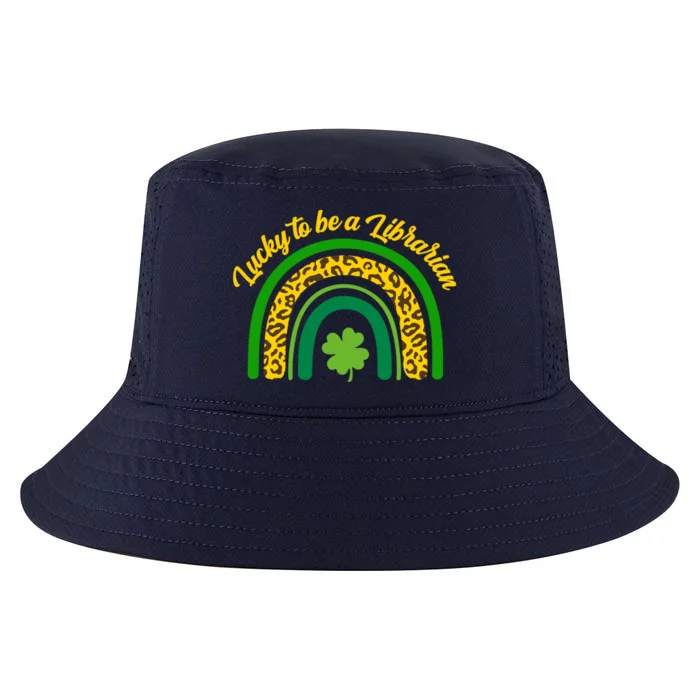 Lucky Librarian St Patrick's Day Rainbow Shamrock Books Fan Great Gift Cool Comfort Performance Bucket Hat