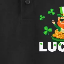 Lucky Leprechaun Saint Patrick's Day Ireland Lucky Clover Dry Zone Grid Performance Polo