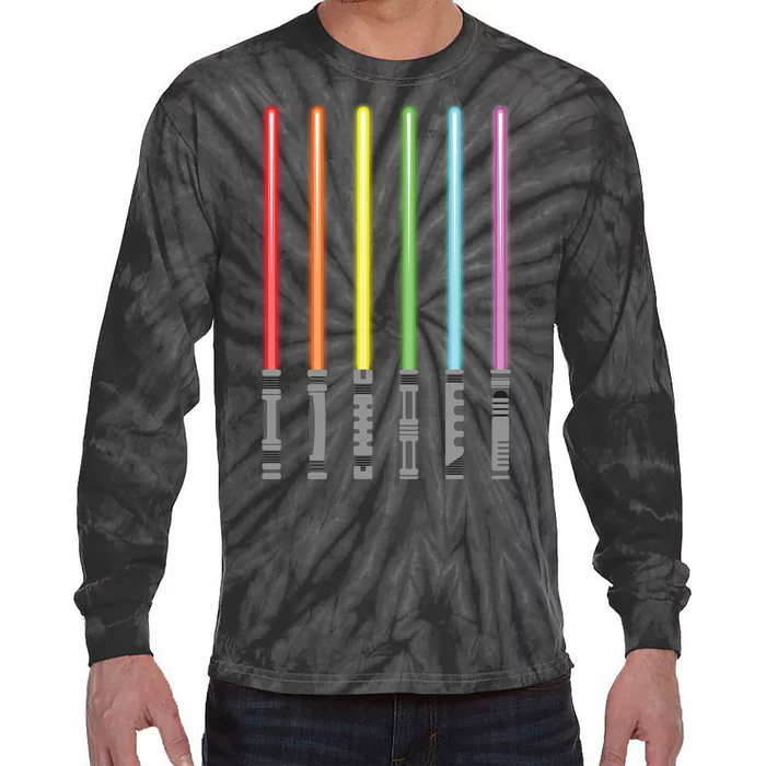 LGBTQ Light Sword Pride Month Tie-Dye Long Sleeve Shirt