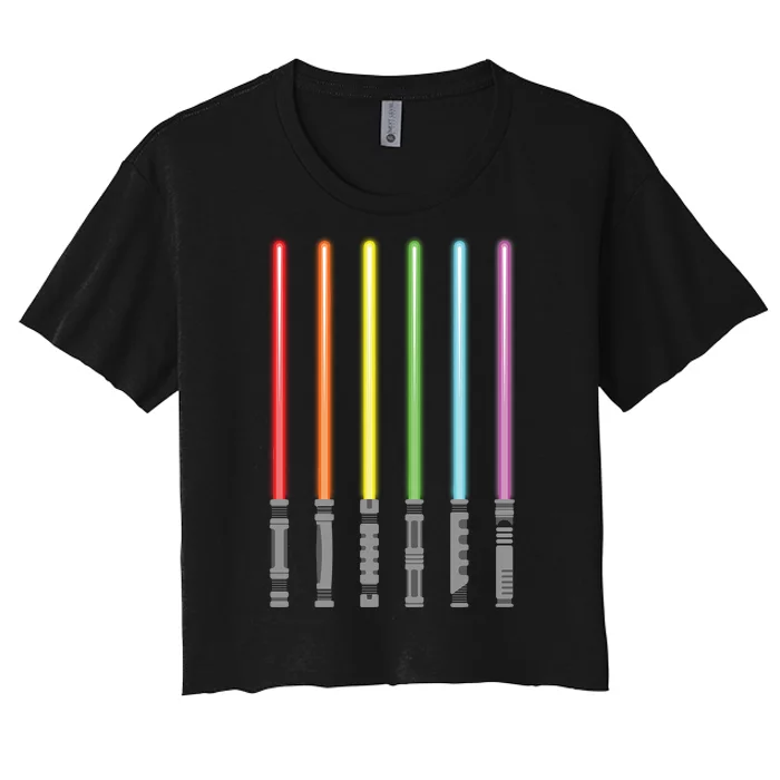 LGBTQ Light Sword Pride Month Women's Crop Top Tee