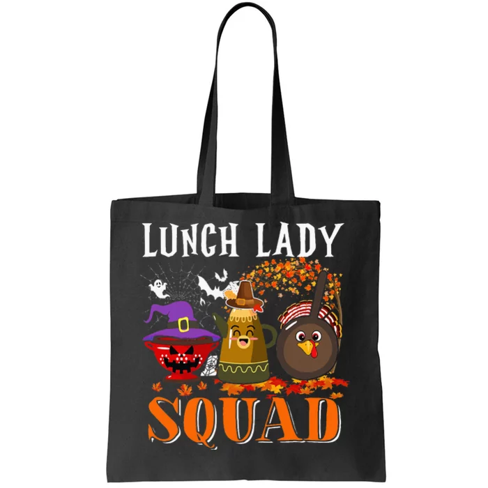 Lunch Lady Squad Thanksgiving Halloween Tote Bag