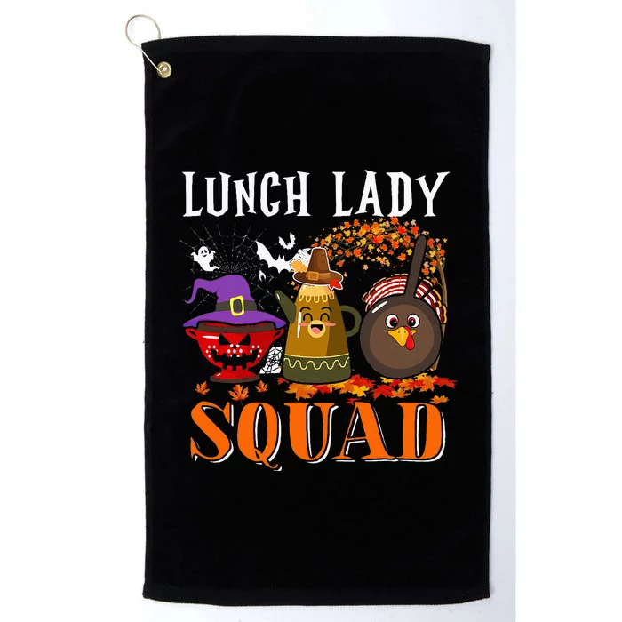 Lunch Lady Squad Thanksgiving Halloween Platinum Collection Golf Towel