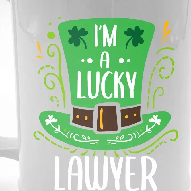 Lucky Lawyer St Patrick's Day Lawyers Gift Front & Back Beer Stein