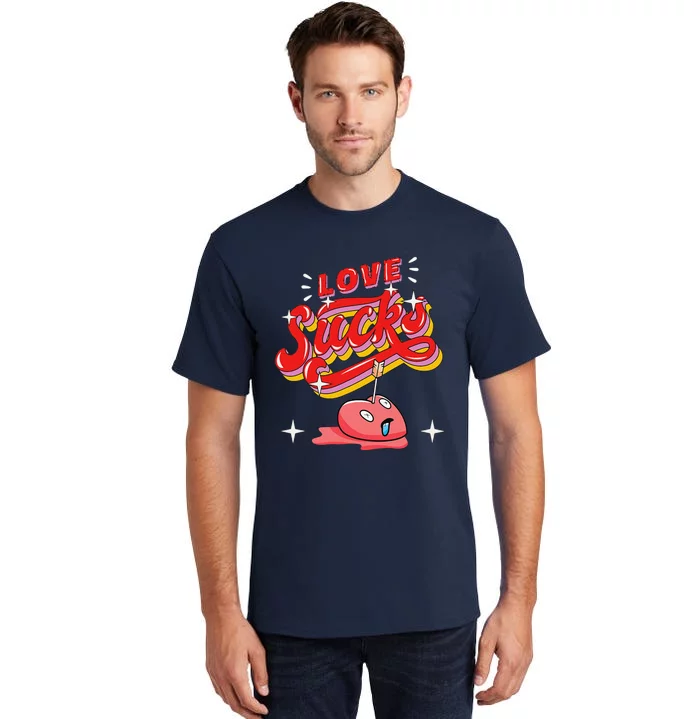 Lovesickness Love Sucks Broken Heart Anti Valentines Day Tall T-Shirt