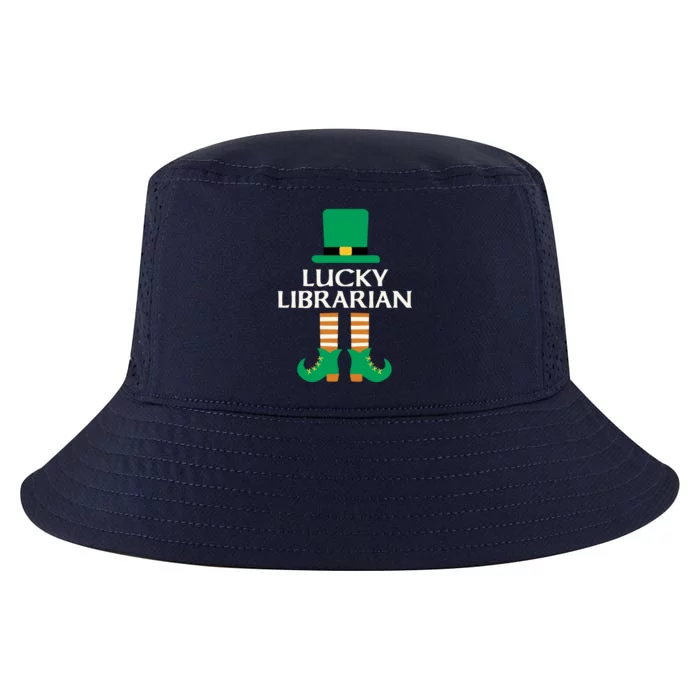 Lucky Librarian St Patrick's Day Leprechaun Book Lover Read Gift Cool Comfort Performance Bucket Hat